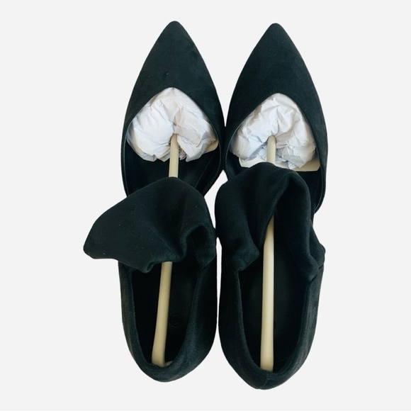 Coutgo Black Velvet Low Kitten Heels Pointed Toe Women’s Pumps Size 9.5 NIB - Picture 6 of 8